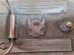 Vintage Indy 500 Belt Buckle By Premier Industrial Corporation