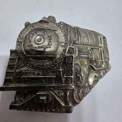 Vintage 1978 Instyle Brass Locomotive Train Railroad Belt Buckle 1142 3.5×3.5