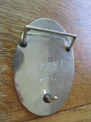 Belt Buckle With Boot Spur Design Made In Mexico Alpaca Blue 3 1/2 X 2 1/2 Size