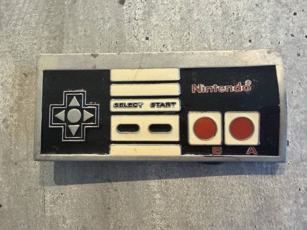 Nintendo Playstation NES Metal Controller 4.5&Prime; x 2&Prime; Rectangular Belt Buckle