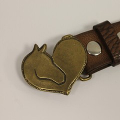 Belt buckle horse head buckle removable buckle belt buckle old brass