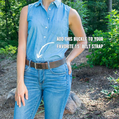Casual 1.5&Prime; Belt Buckle – Nickel-Free and Hypoallergenic