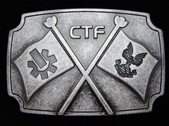 QA07104 REALLY NICE *CTF (CAPTURE THE FLAG)* HALO VIDEO GAME NOVELTY BELT BUCKLE