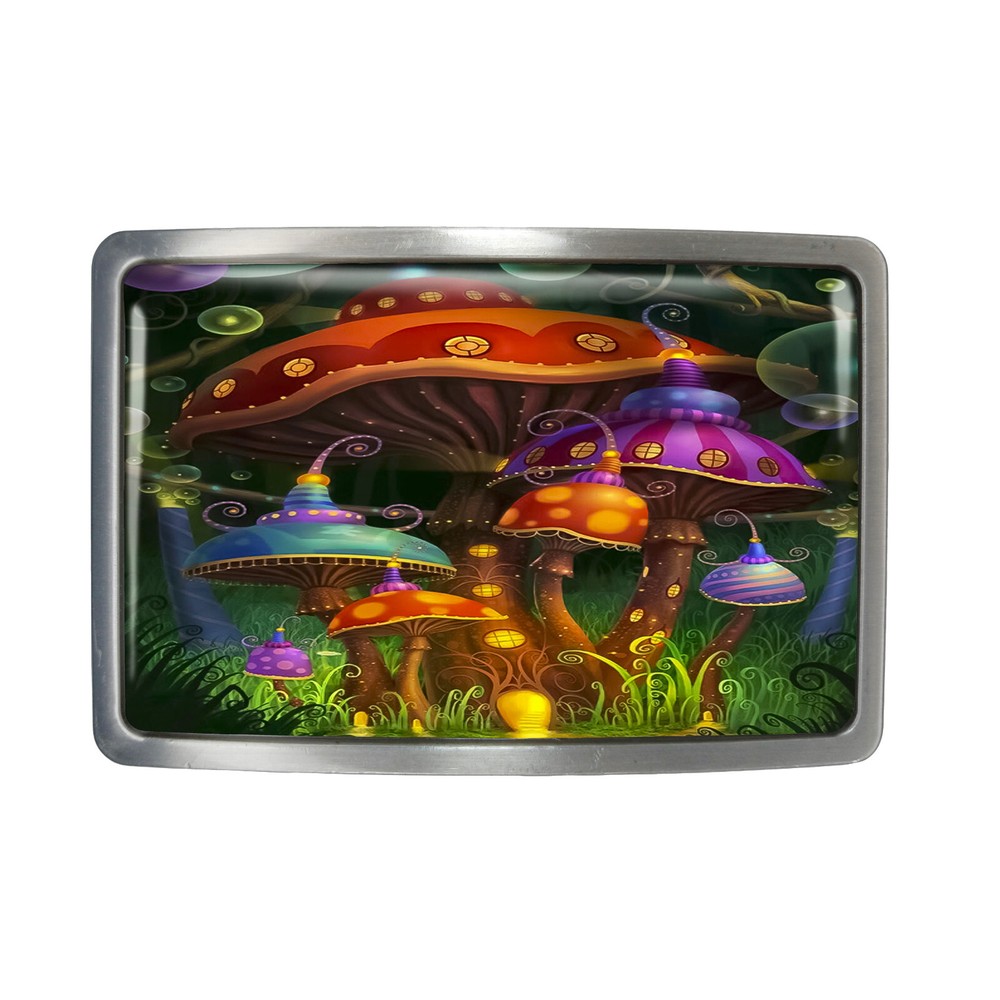 Magic Mushroom Belt Buckle – Shrooms Fantasy Land Belt Buckle – 4