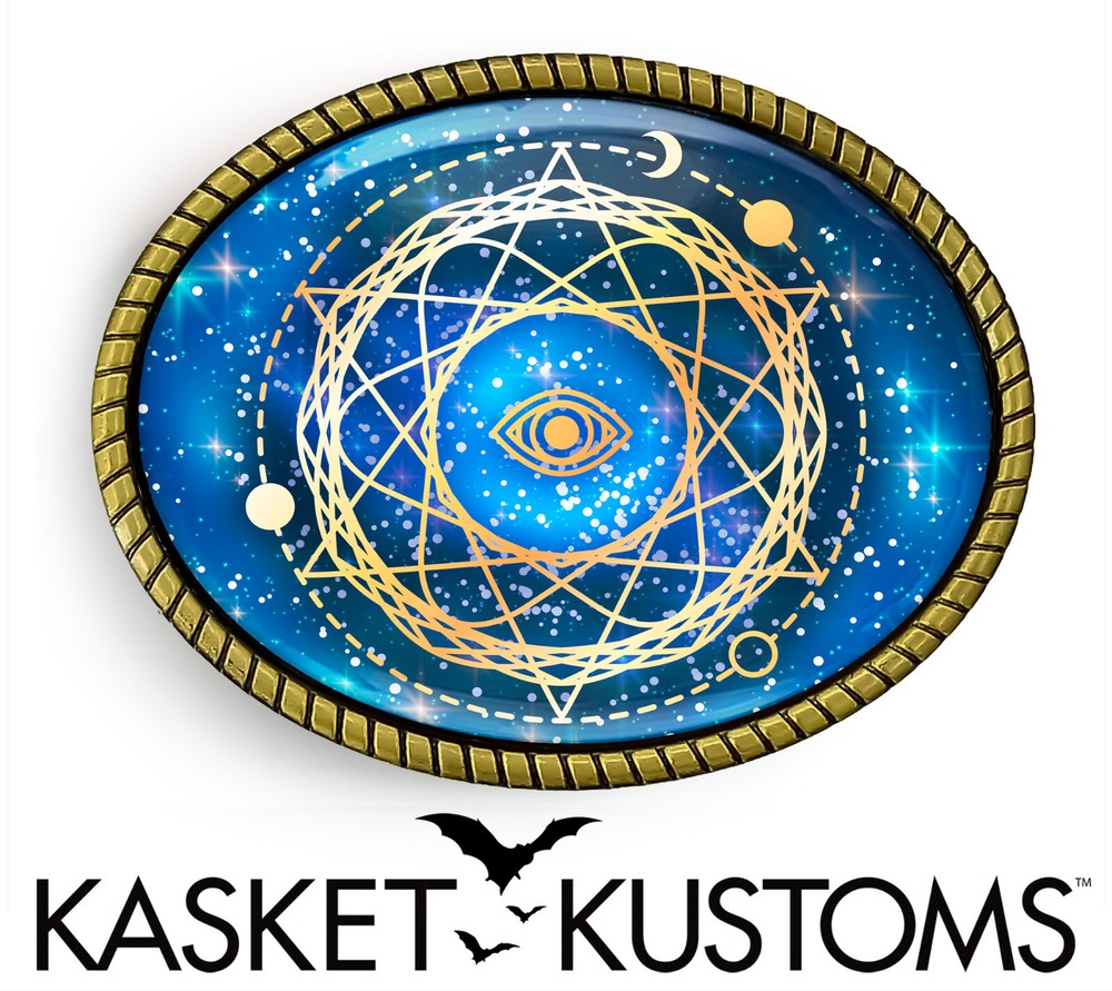 Sacred Geometry Belt Buckle – Esoteric Celestial Evil Eye Belt Buckle – 796