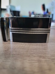 Metal Silver / Black Buckle Belt