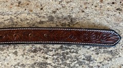 Vintage Navajo Victor Moses Begay VMB Rain Cloud Coral Silver Belt Buckle Native