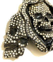 RT Signed Skull Rhinestones Pirate Costume Party Buckle Men&rsquo;s Fashion