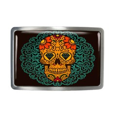 Muertos Skull Belt Buckle – Mexican Day of the Dead Belt Buckle – 69