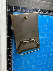 Rustic Simple Plain Textured Border Brass Tone Rectangular Belt Buckle