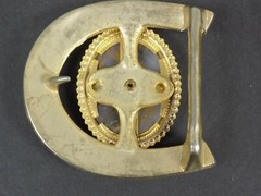 Vintage Western Horseshoe Belt Buckle with Beautiful Center Stone