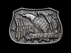 NE05120 REALLY NICE **DICKIES (BALD EAGLE & USA BADGE)** FASHION LABEL BUCKLE