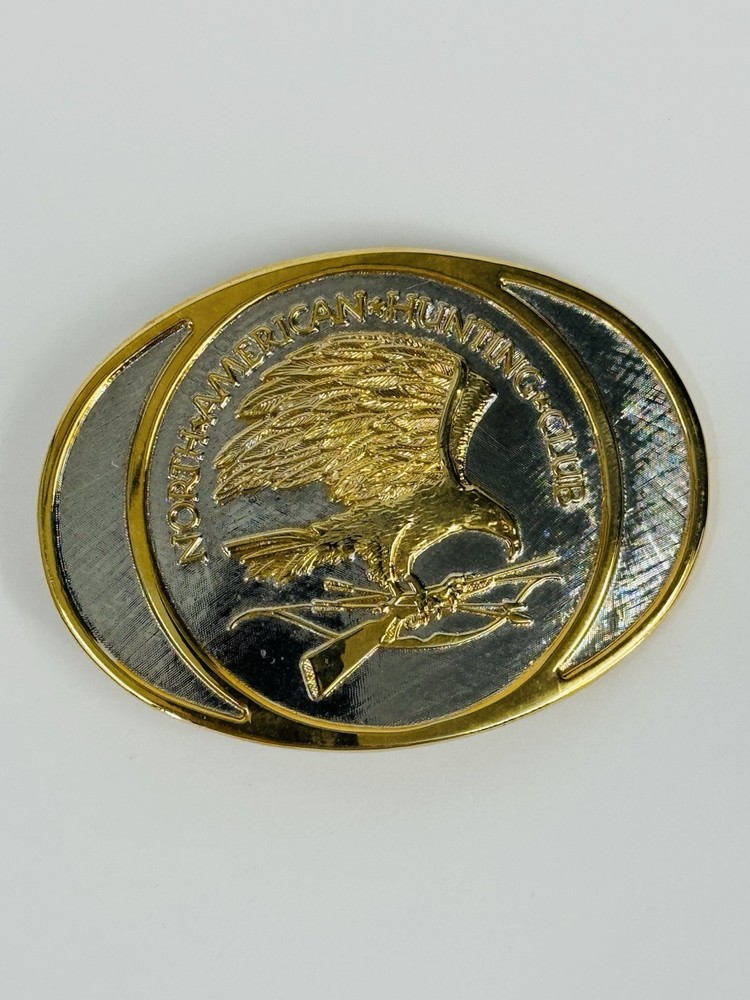 NORTH AMERICAN HUNTING CLUB – Wings of Gold Men&rsquo;s Western Belt Buckle 24k Gold