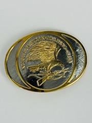 NORTH AMERICAN HUNTING CLUB – Wings of Gold Men&rsquo;s Western Belt Buckle 24k Gold