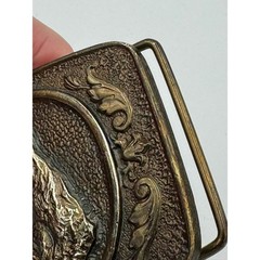 Vintage 1977 Wyoming Studio Art Works Labrador Retriever Belt Buckle RJ Ventrice