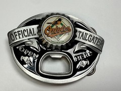 Official Tailgater Baltimore Orioles MLB Siskiyou Belt Buckle & Bottle Opener