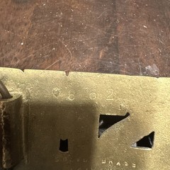 USMC solid brass belt buckle “USMC” in large letters 2” tall & 4”wide unpolished