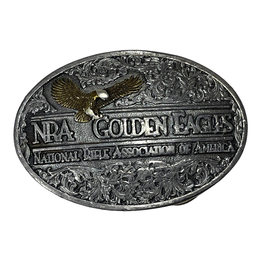NRA Golden Eagles 1994 Oval Belt Buckle Limited Edition 940492 USA Vintage