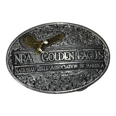 NRA Golden Eagles 1994 Oval Belt Buckle Limited Edition 940492 USA Vintage