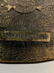 Vintage 1981 Great American Buckle Co Cowboy Horse Western Belt Buckle USA