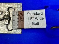 British UK Flag Union Jack Blue & Red Enameled Silver Tone MOBTOWN Belt Buckle