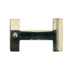 Genuine Hermès H Logo Belt Buckle Silver Tone Metal 61mm with Pouch