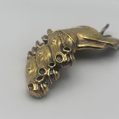 Barry Kieselstein-Cord Gold plated Sterling Silver Stallion Horse Head Buckle