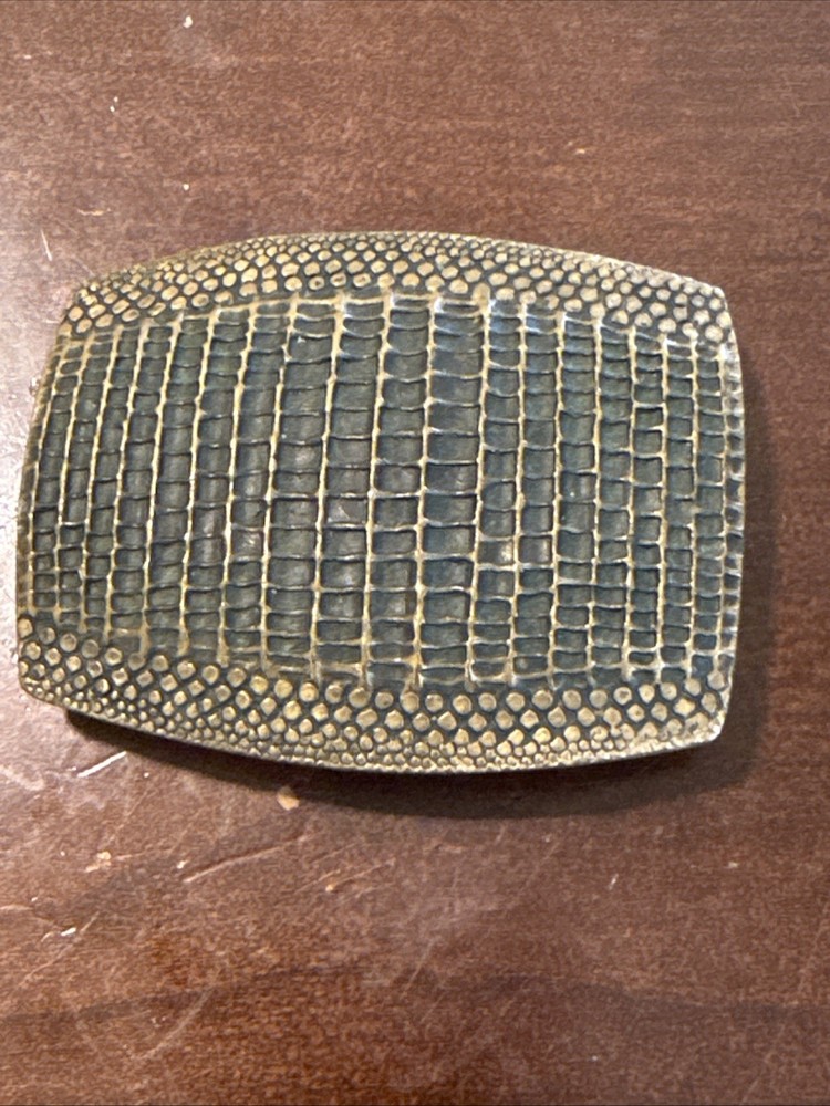 RETIRED Vintage James Avery Snake Skin Textured Bronze Belt Buckle