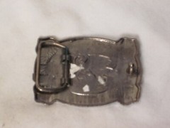 CHAMS belt buckle ornate metal Authentic Denim since 1977 Product of USA