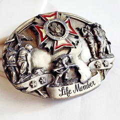 1987 Siskiyou Veterans of Foreign Wars of the US Life Member Belt Buckle #871