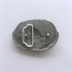 Enamel Animal Moon Wildlife Shout Wolf Oval Western Belt Buckle