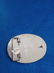 Avon Belt Buckle Saddle Western Horse Silvertone Fits 1.5&Prime; Cowboy 1980s Vtg