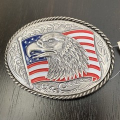 THE AMERICAN EAGLE AND AMERICAN FLAG BELT BUCKLE – GW-16