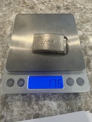 925 Sterling Silver Vintage Hammered Finish Belt Buckle Monogram AMC 17g