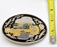 John Deere Waterloo Boy Tractor Country Western Farming Agriculture Belt Buckle