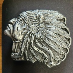 Belt Buckle Native American Chief Head Western Indian Metal Fashion