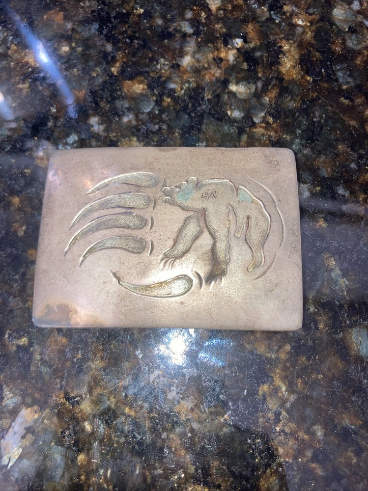 Handmade Southwest Indian Belt Buckle Sterling Silver Sid Bell Personal Estate