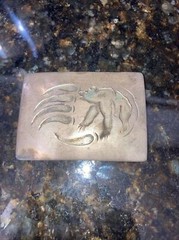 Handmade Southwest Indian Belt Buckle Sterling Silver Sid Bell Personal Estate