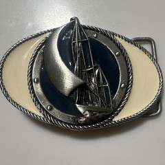 Sailing Ship Yacht Race Belt Buckle
