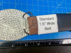 4 Ball Number Channel 4 News? Vintage Custom Enameled Belt Buckle