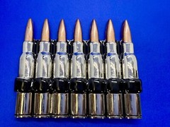 Ammo Bullets Clip MOS Figural Seven Shots Gun Collectors Heavy Large Belt Buckle