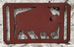 GRIP6 BELT BUCKLE – BUFFALO – BRONZE – 1.5 INCH WIDE