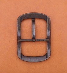 Heavy Duty Solid Antique Copper Two-Tone Center Bar Pin Belt Buckle Inner 40mm