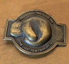 Permastran Fiber Glass Pipe Boxing Glove The Light Heavyweight Belt Buckle