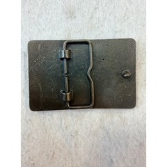 Vintage Mavrik Aquaflow Pentac Brass Tone Rectangular Belt Buckle Industrial 3in