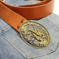 Scorpion Zinc Alloy Western Rodeo Gold Tone Design Fashion Cowboy Belt Buckle