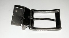 Reversible Belt Buckle Replacement Pin Buckle Rectangular Silver for 1.25” Wide