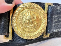 Vtg US Navy Officers Sword Belt And Buckle With Hangers Size 40 Meyer New York