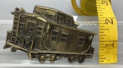 Vintage 1979 Train Caboose Brass Belt Buckle – The Great American Buckle Co.