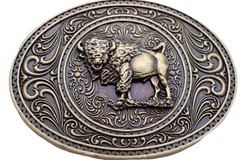 New Men Antique Gold Metal Buffalo Bull OX Buckle Cowboy Western Fashion Rodeo